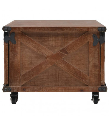 Coffee Table Solid Fir Wood 91x51x38 cm Brown