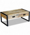 Coffee Table with 2 Drawers Solid Mango Wood 100x60x40 cm