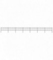 Garden Fence with Hoop Top Steel 11.9x0.8 m Black