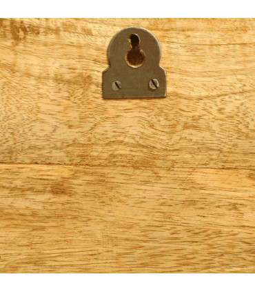 Display Shelf 2 pcs Solid Wood Wall-Mounted