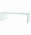 vidaXL Coffee Table Tempered Glass 98x45x30 cm Clear