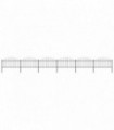 Garden Fence with Spear Top Steel (1.25-1.5)x10.2 m Black