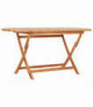 vidaXL Folding Garden Table 160x80x75 cm Solid Teak Wood