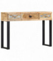 vidaXL Console Table 110x30x76 cm Solid Mango Wood