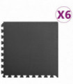 Floor Mats 6 pcs 2.16 ㎡ EVA Foam Black