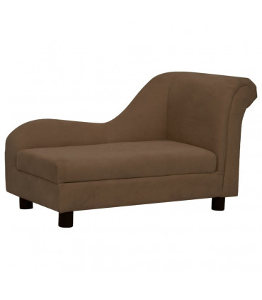 Dog Sofa with Pillow Brown 83x44x44 cm Plush