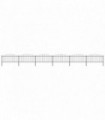 Garden Fence with Spear Top Steel (0.5-0.75)x10.2 m Black