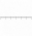 Garden Fence with Hoop Top Steel 10.2x0.6 m Black