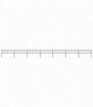 Garden Fence with Hoop Top Steel 11.9x0.6 m Black