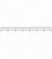 Garden Fence with Spear Top Steel (1.25-1.5)x11.9 m Black