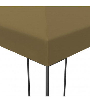 Gazebo with LED String Lights 3x4 m Taupe