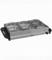HOMCOM 4 Tray Electric Food Warmer Buffet Server with Adjustable Temp 300W