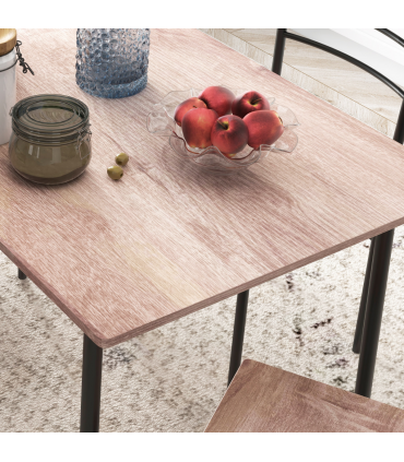 HOMCOM 5 Piece Dining Table and Chairs Set, Space Saving Table and 4 Chairs