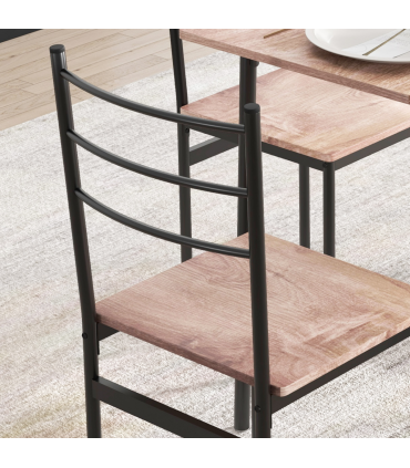 HOMCOM 5 Piece Dining Table and Chairs Set, Space Saving Table and 4 Chairs