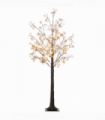 HOMCOM 5ft Artificial Tree with Warm White LED Lights, Baby Breath Flowers