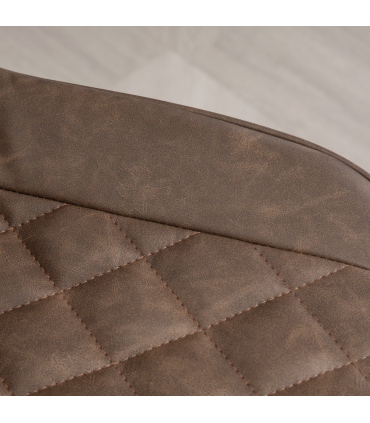 HOMCOM Bar Stools Set of 2, Adjustable Bar Chairs 360° Swivel for Kitchen Brown