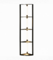 Floor Lamp Black HOMCOM Corner Floor Lamp with Dimmable Warm White LED Light