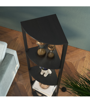 Floor Lamp Black HOMCOM Corner Floor Lamp with Dimmable Warm White LED Light