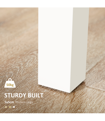 HOMCOM Dining Table for 4 to 6 Kitchen Table with Thick Legs Oak Wood Grain