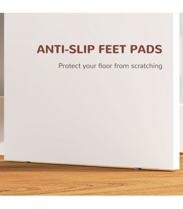 HOMCOM Dressing Table with Mirror, LED Lights, Drawers, for Bedroom, White