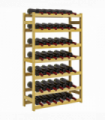 HOMCOM Free Standing Wooden Wine Rack 42 Bottles Holders, Natural