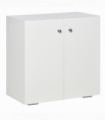 HOMCOM Freestanding Storage Cabinet w/ Two Shelves Wooden Sideboard - White