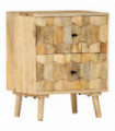 vidaXL Bedside Cabinet 40x30x50 cm Solid Mango Wood