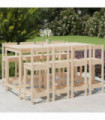vidaXL 9 Piece Garden Bar Set Solid Wood Pine
