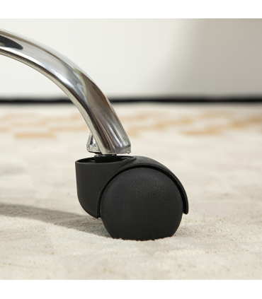 HOMCOM Office Chair Beauty Salon Rolling Technician Stool Chair Grey