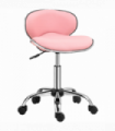 HOMCOM Office Chair Beauty Salon Rolling Technician Stool Chair Pink