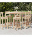 vidaXL 7 Piece Garden Bar Set Solid Wood Pine