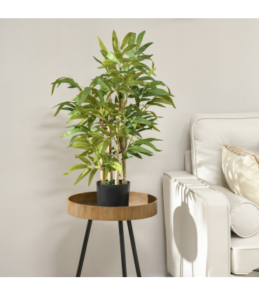 Artificial Plant Green Thick Plastic Bamboo Design Tabletop Size 60cm Height