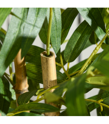 Artificial Plant Green Thick Plastic Bamboo Design Tabletop Size 60cm Height