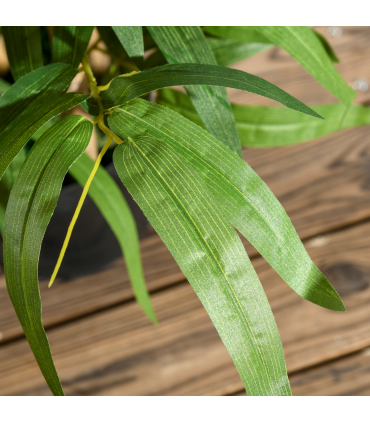 Artificial Plant Green Thick Plastic Bamboo Design Tabletop Size 60cm Height