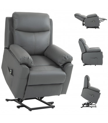 HOMCOM Power Lift Chair Electric Riser Recliner with Remote Control
