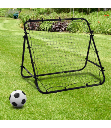 HOMCOM Rebounder Net Kids Adults Football Training Aid Adjustable