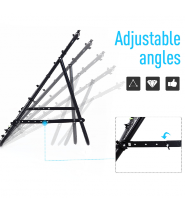 HOMCOM Rebounder Net Kids Adults Football Training Aid Adjustable