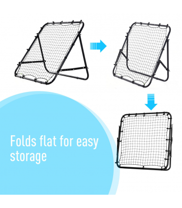 HOMCOM Rebounder Net Kids Adults Football Training Aid Adjustable