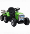 HOMCOM Ride on Tractor with Detachable Trailer, Remote Control, Music - Green