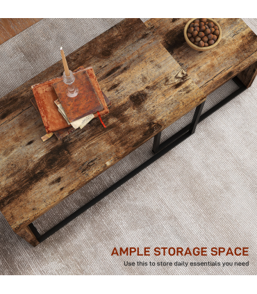 Coffee Table  of 2, Side Table, Tea Table, MDF, Dark Brown, 108W x 30D x 60H cm