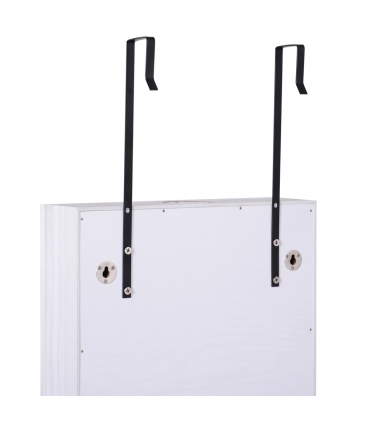 Hanging Mirrored Jewel Storage Cabinet Organiser Lockable w/6 LED White