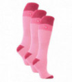 Heat Holders - 3 Pack Ladies Ski Socks (4-8 / Light Pink / Raspberry)