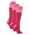 Heat Holders - 3 Pack Ladies Ski Socks (4-8 / Raspberry / Light Pink)