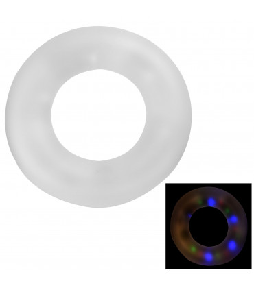 LED Light Swim Ring - 90cm Diameter - Tough Vinyl Rubber - Assorted Colors