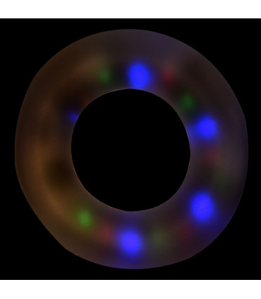 LED Light Swim Ring - 90cm Diameter - Tough Vinyl Rubber - Assorted Colors