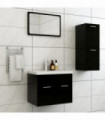 vidaXL Bathroom Furniture Set Black Engineered Wood