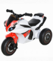Kids Ride-On Police Bike 3-Wheel Vehicle w/ Music Lights White 48H x 74L x 39Wcm