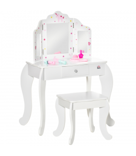 Kids Vanity Table & Stool Set