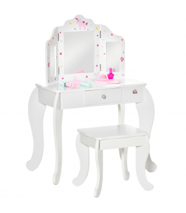 Kids Vanity Table & Stool Set