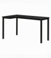 L-Shaped Corner Wood Computer Workstation 145 x 81 x 76cm Black